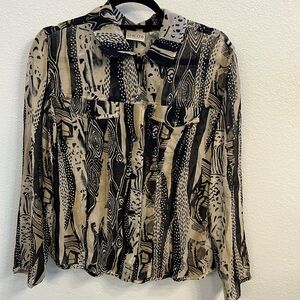 Chicos silk button up shirt